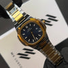 Blue Dial Stainless Steel Watch – Luxury Octagonal Design