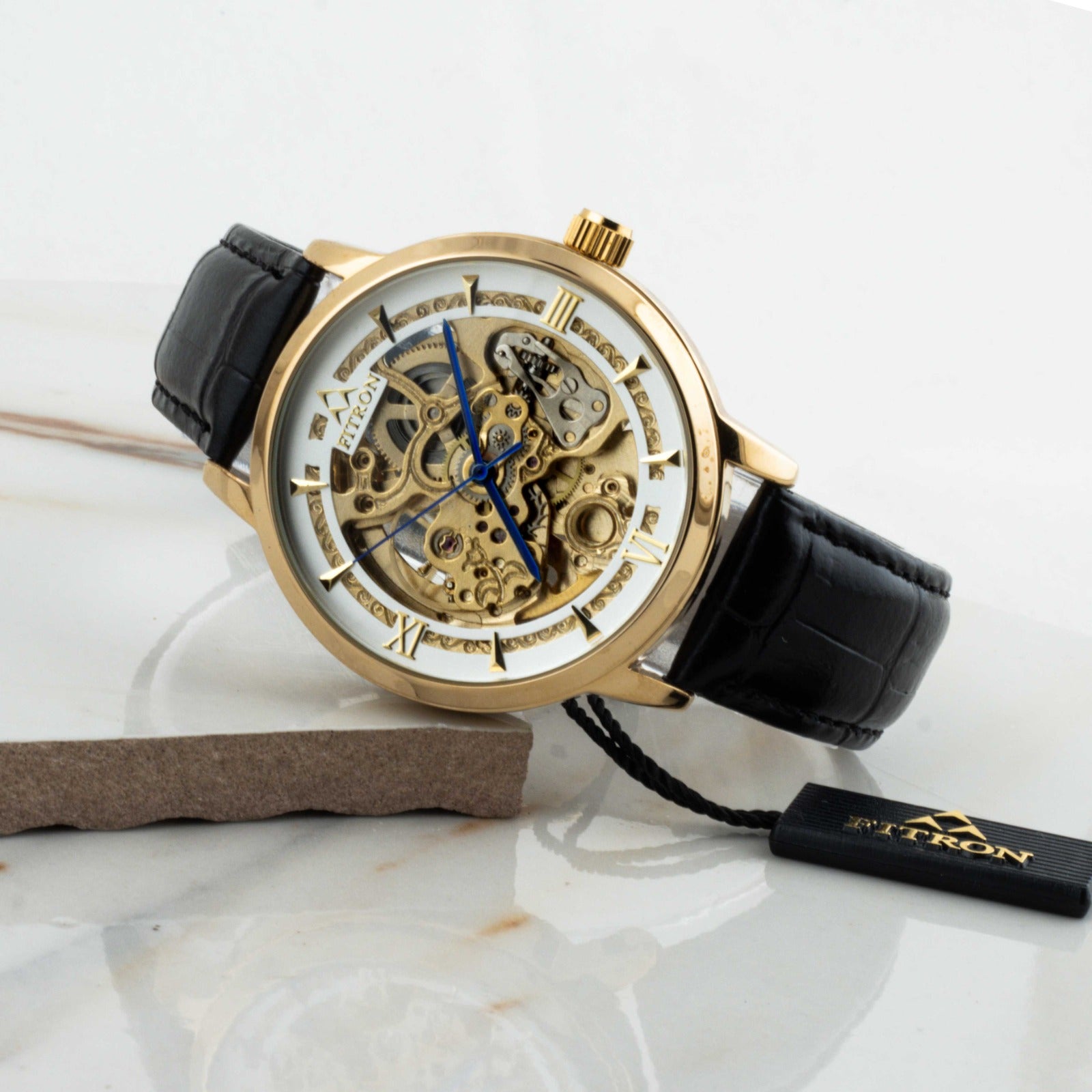 Fitron Automatic Mechanical Watch With Leather Strap