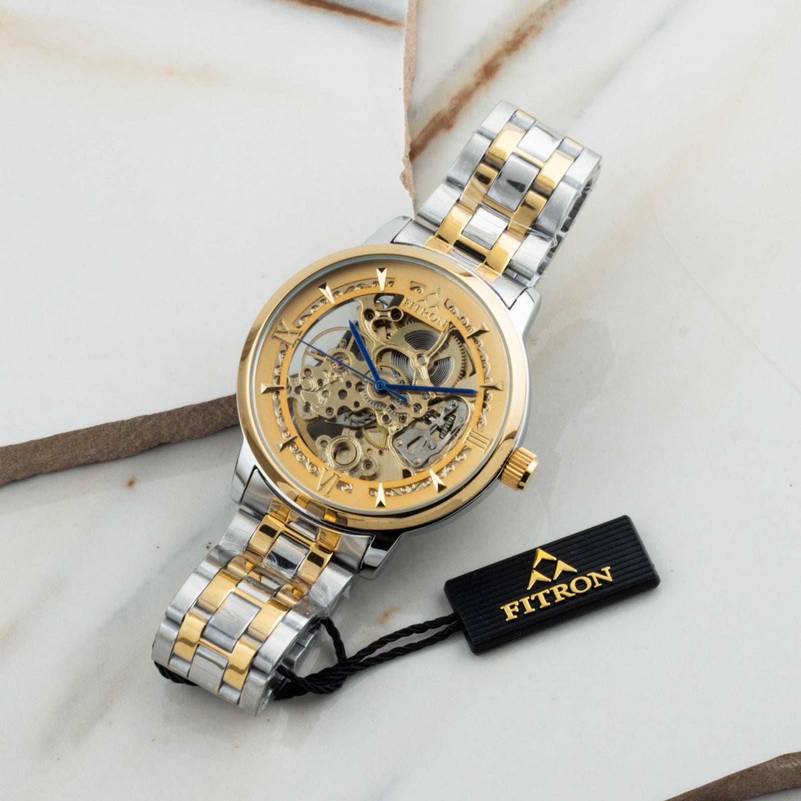 Fitron Automatic Mechanical Watch With Stainless Steel Chain