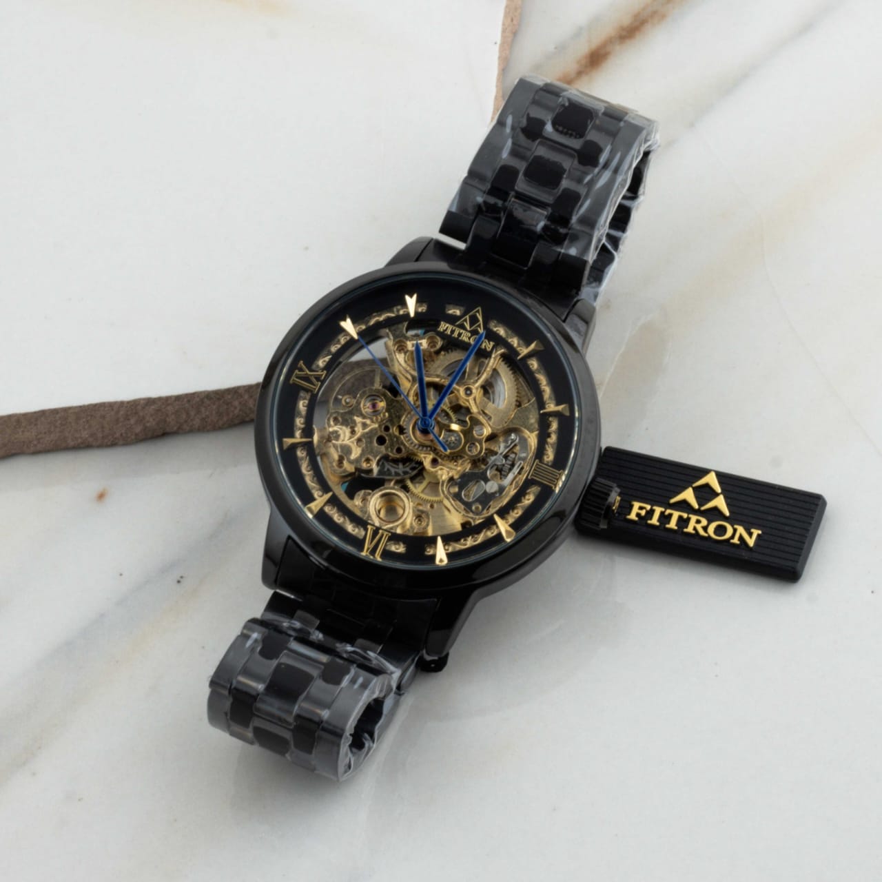 Fitron Automatic Mechanical Watch With Stainless Steel Chain