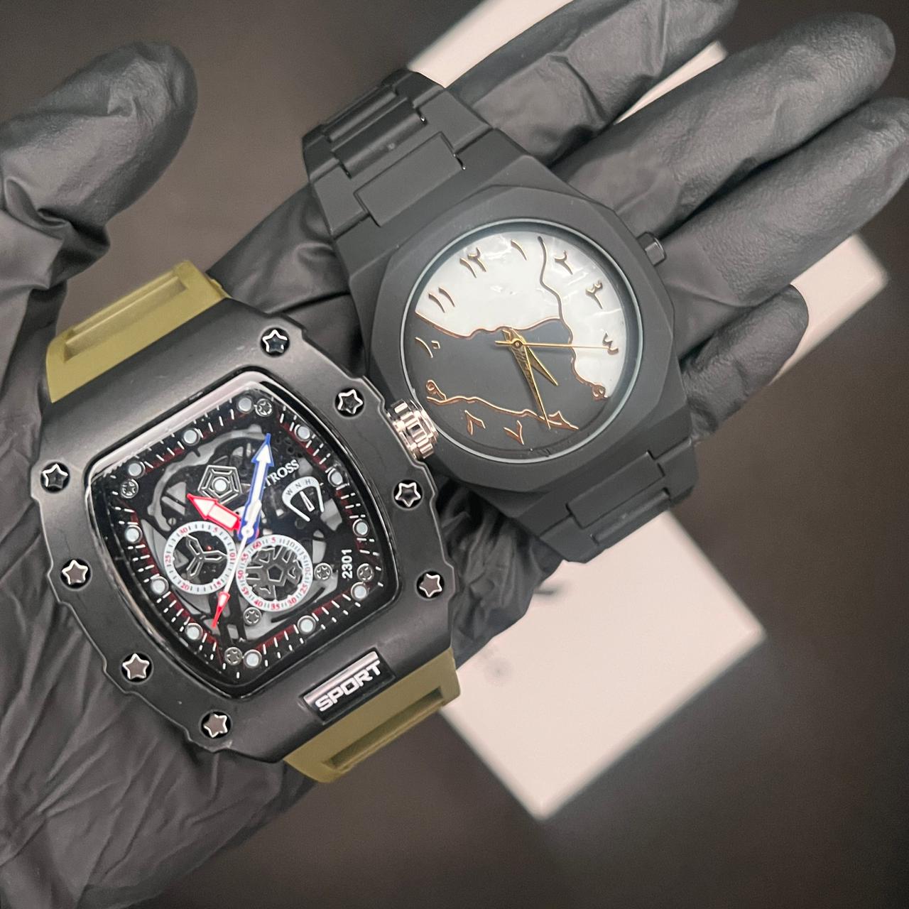 Sports Watch & Black Arabic Dial