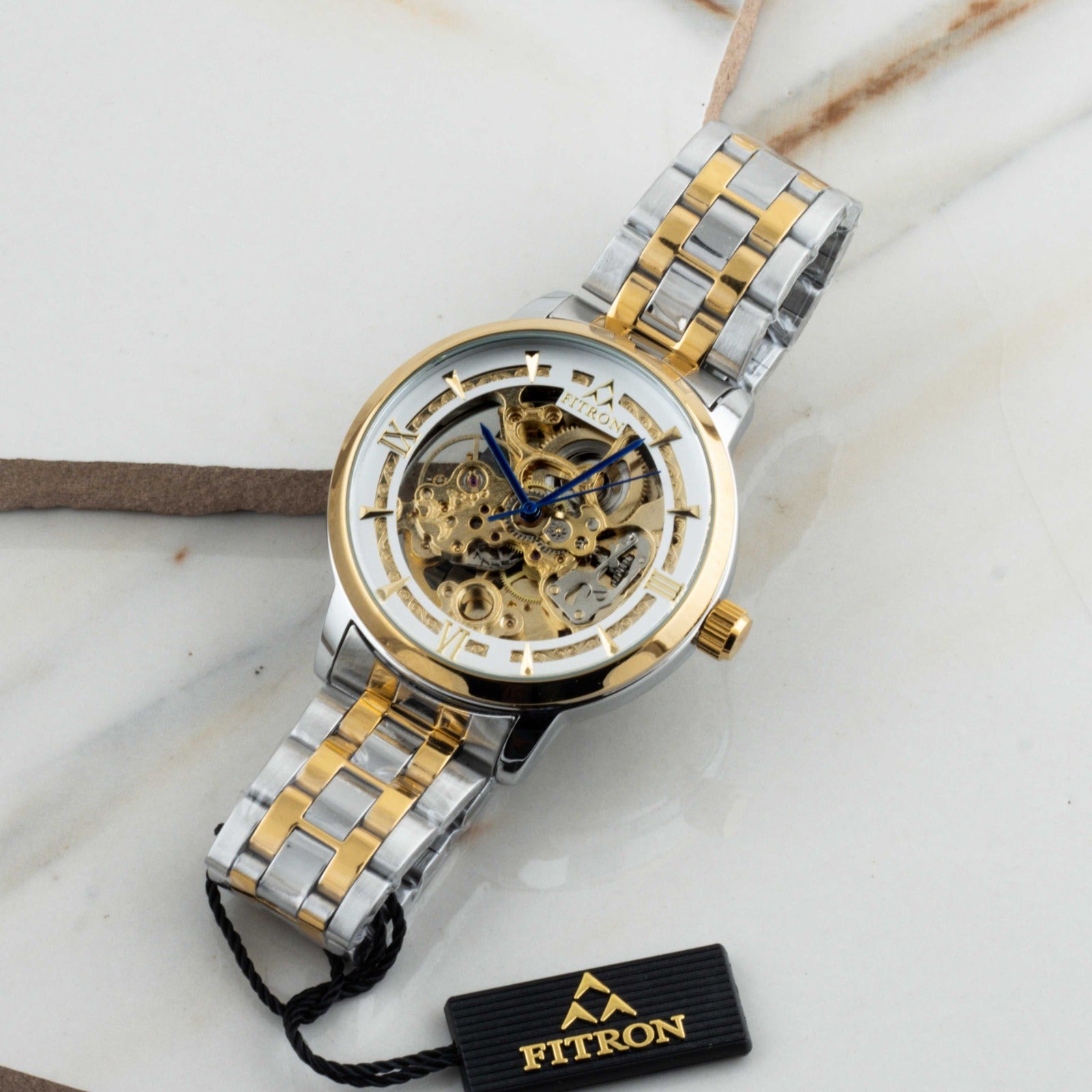 Fitron Automatic Mechanical Watch With Stainless Steel Chain