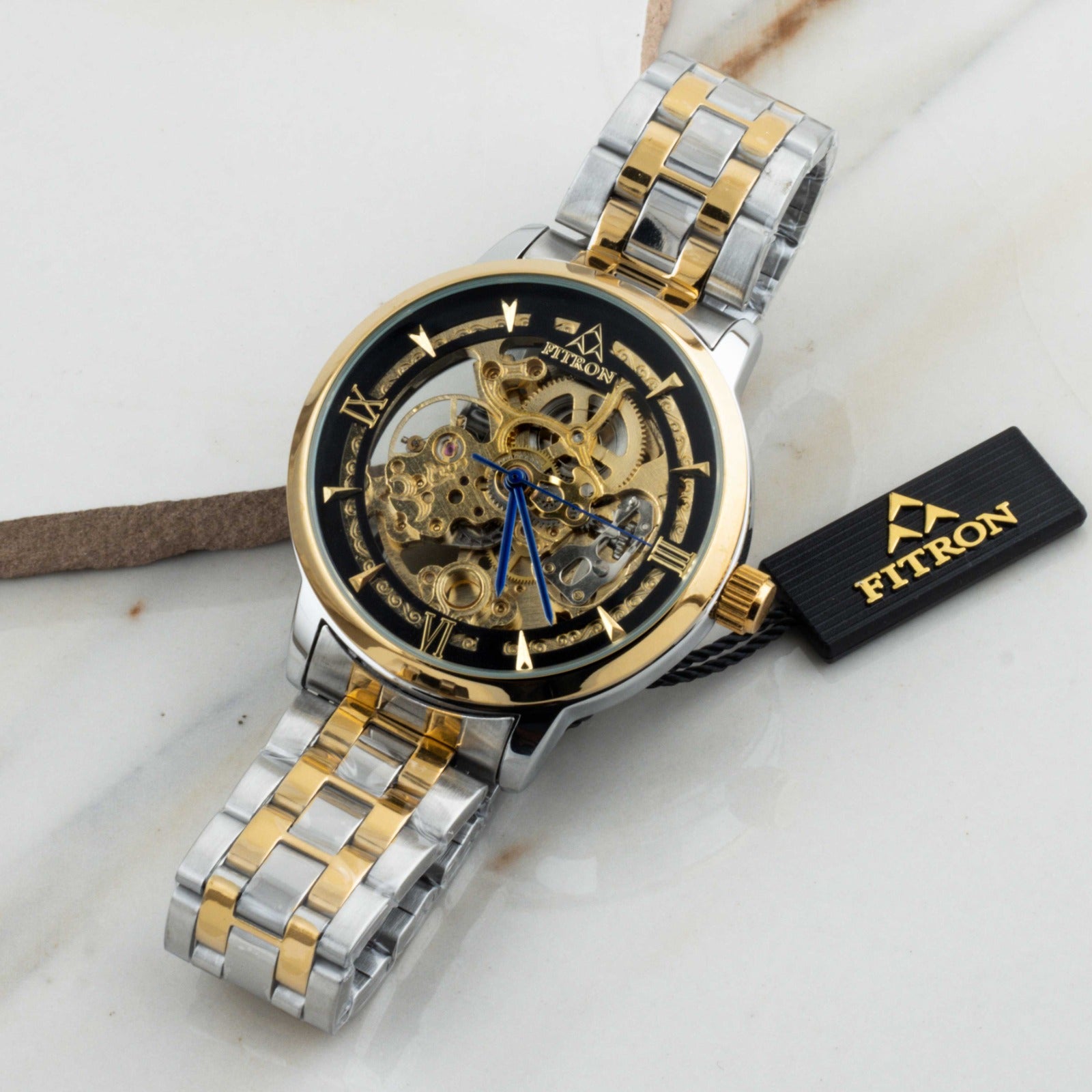 Fitron Automatic Mechanical Watch With Stainless Steel Chain