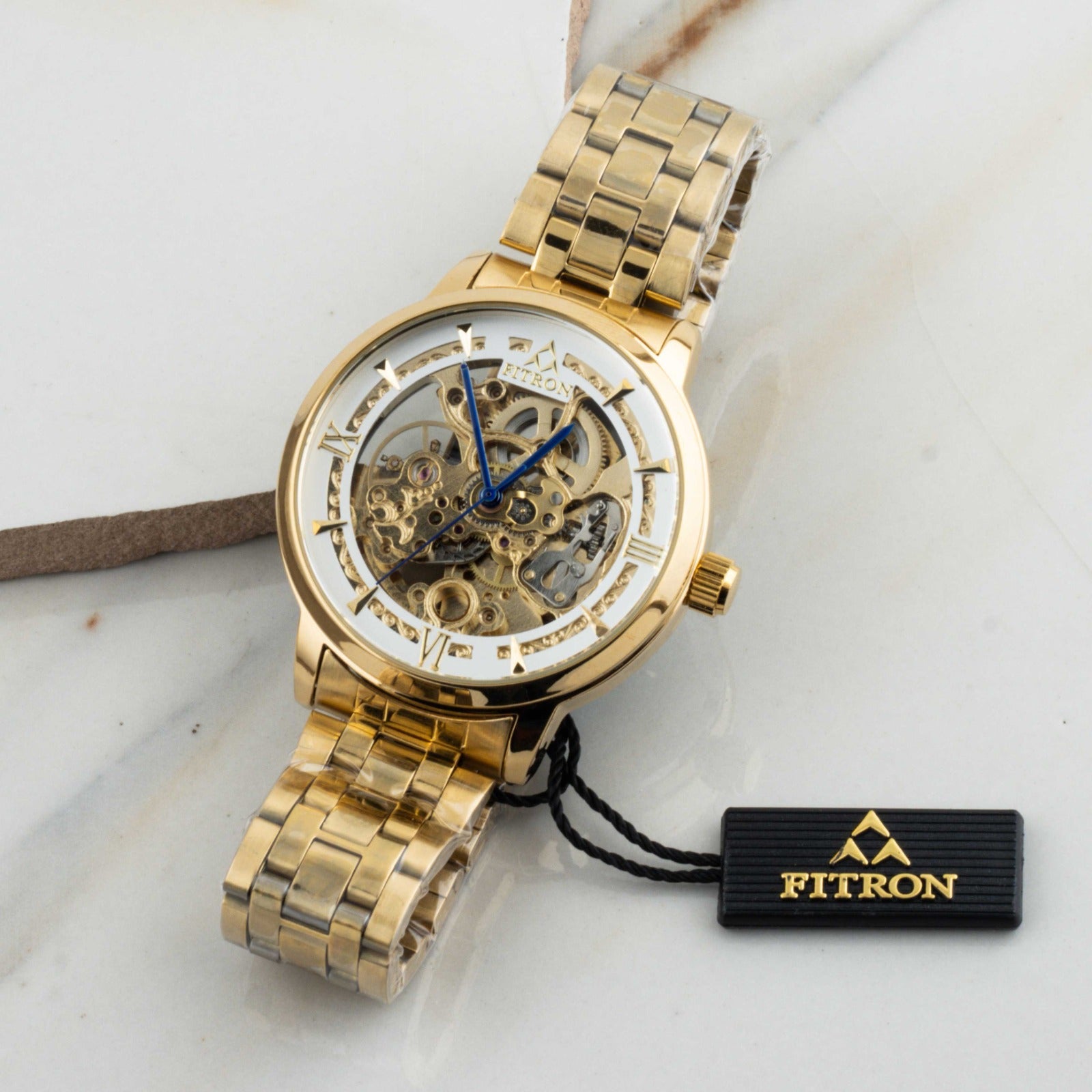 Fitron Automatic Mechanical Watch With Stainless Steel Chain