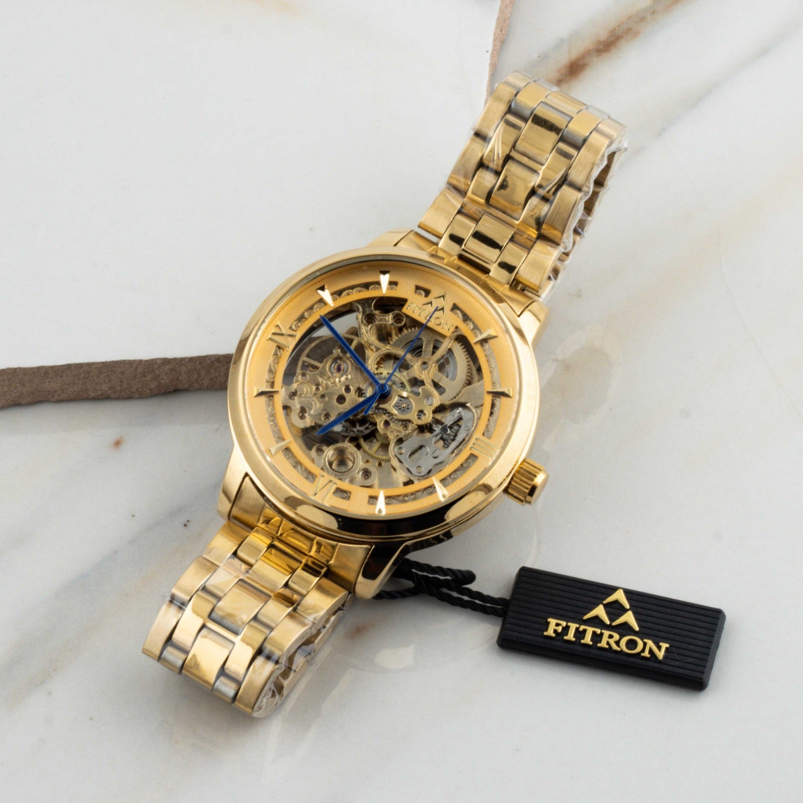 Fitron Automatic Mechanical Watch With Stainless Steel Chain